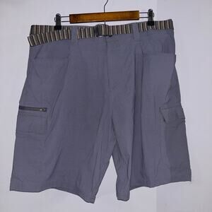 Orvis Men's Tech Cargo Belted Short Asphalt Gray Webbing Belt Sz 36